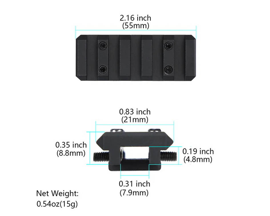 Ventilated rib rail Weaver Picatinny mount - 4